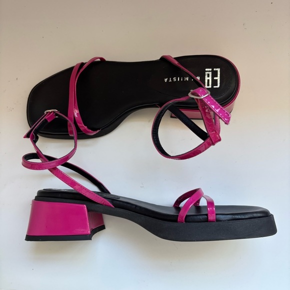 E8 By Miista Rosalyn Pink Leather Sandals Sz 38/8 - Picture 4 of 9